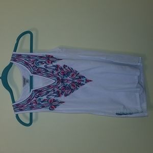 Lucky Brand embroidered tank top XS